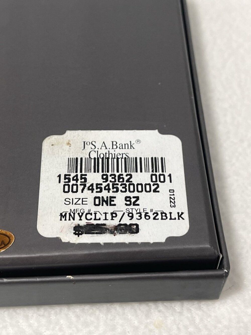 Jos. A. Bank Leather Magnetic Money Clip Black • New with box & tag - Picture 8 of 16